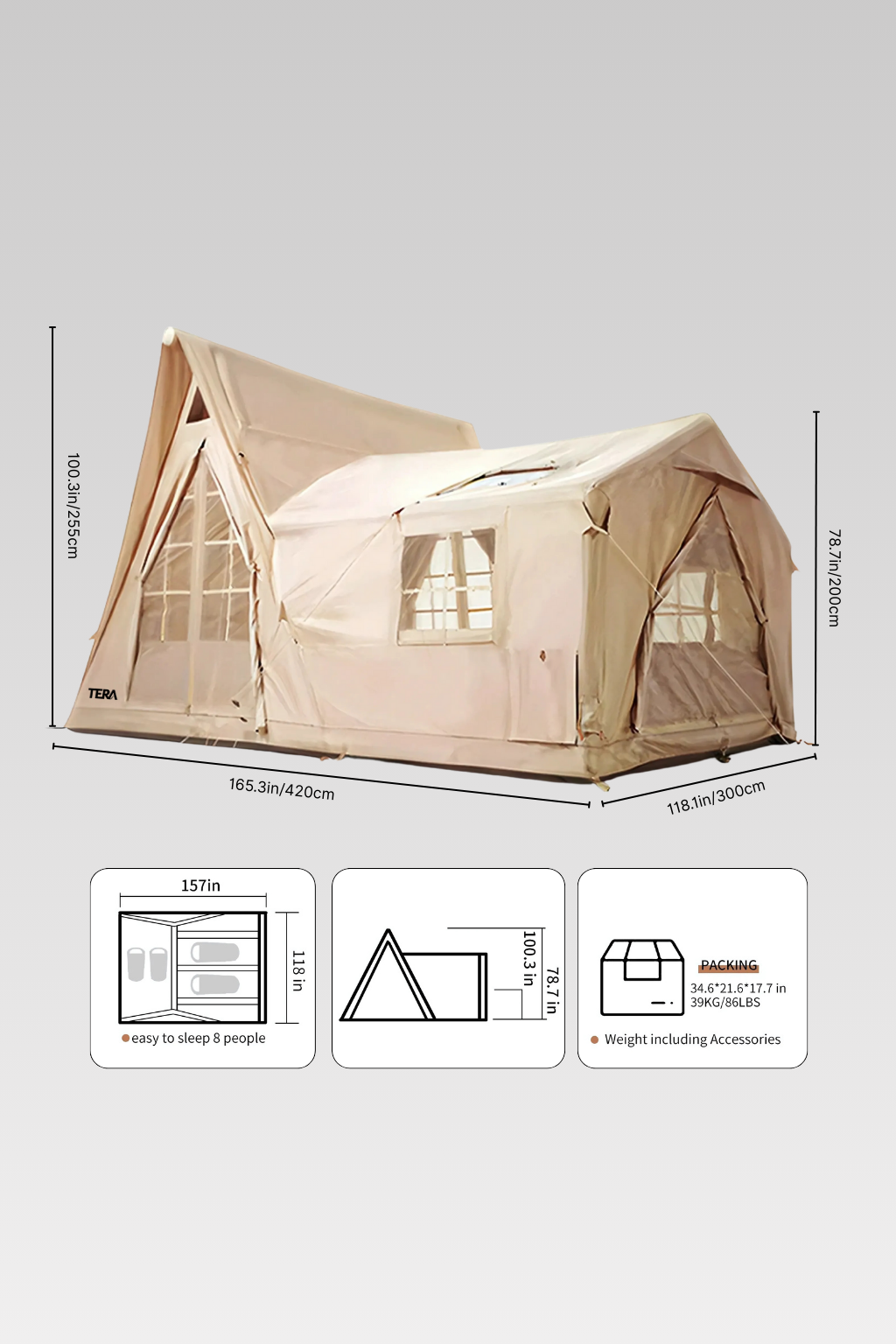 Two Bedroom Inflatable Tent